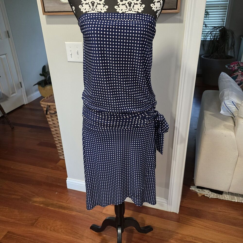 Veronica M. Tube Top Side Tie Maxi long Dress Open Leg Coquette Women’s Size L
